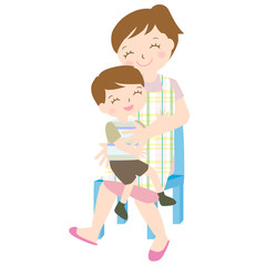 母子　ハグ　抱っこ