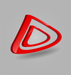 Abstract glossy 3D logo