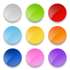 set of round buttons
