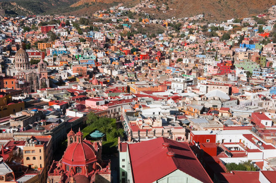 Vista panorámica de Guanajuato (México)