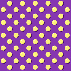 vector illustration of yellow purple polkadots pattern
