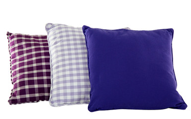 Colorful pillows isolated on white