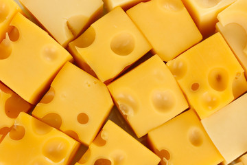 Cheese cubes background