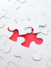 Fototapeta premium puzzle with missing part