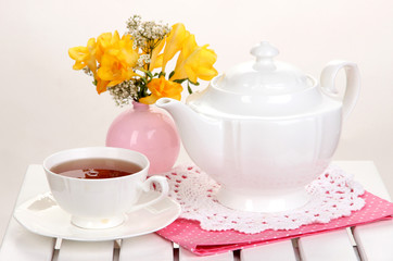Beautiful set with tea