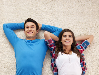 Fototapeta premium Day dreaming on carpet