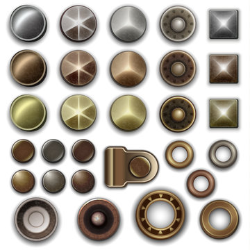 Metal accessories collection - vector eps10