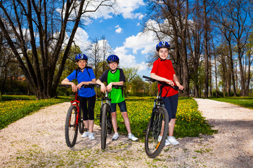 Fototapeta premium Healthy lifestyle - family biking