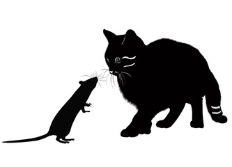 the cat and the rat meeting vector