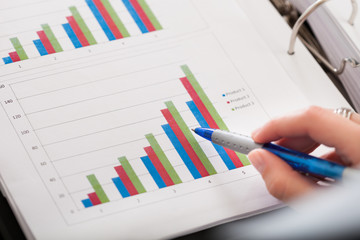 Close-up Of Financial Graph