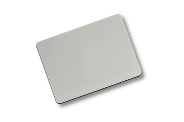 white plastic card