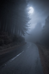 Obraz premium Mountain road at night