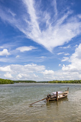 Longtail boat on Krabi River