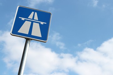 Deutsches Verkehrszeichen: Autobahn
