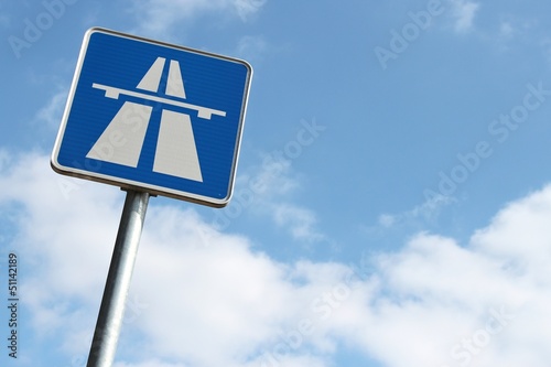"Deutsches Verkehrszeichen Autobahn" Stockfotos und