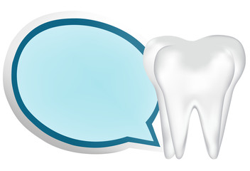 tooth design element. vector mesh illustration