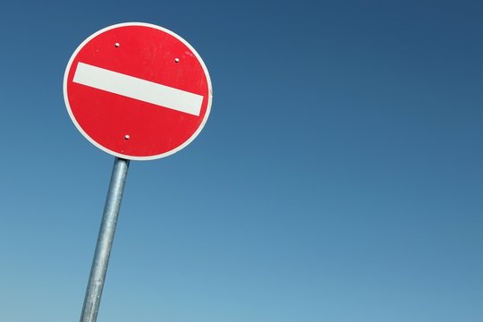 Deutsches Verkehrszeichen: Verbot der Einfahrt