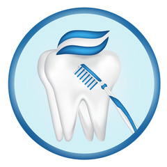 tooth design element. vector mesh illustration