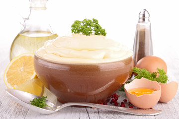 mayonnaise and ingredients