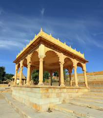 old jain cenotaph in jaisalmer india