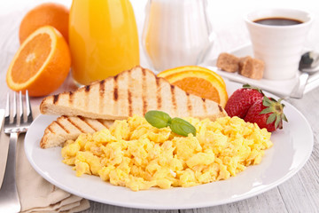 breakfast, scrambled egg