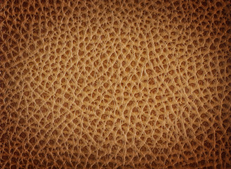 Brown natural leather background close up