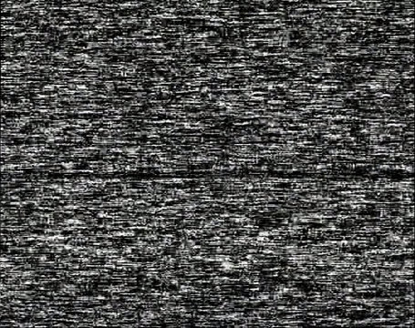 Neige sur un &eacute;cran de t&eacute;l&eacute;vision, perte du signal sur un &eacute;cran cathodique TV vintage