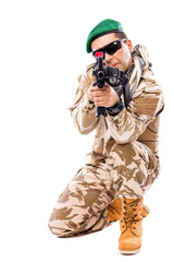 Young soldier with a rifle