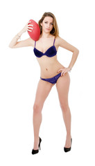 american football or cheerleader