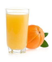 orange juice and fruit