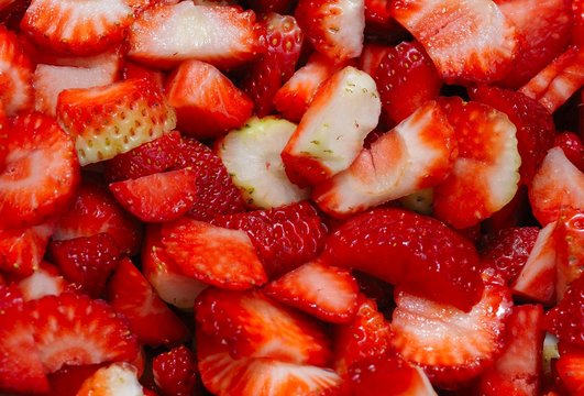 fresas troceadas