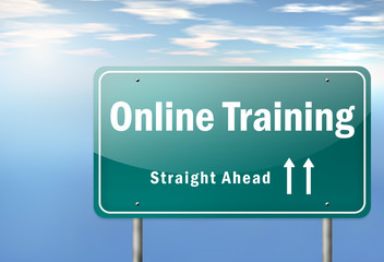 Highway Signpost "Online Training"