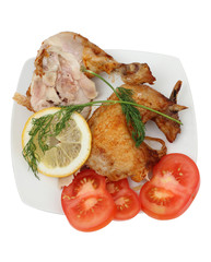 Chicken barbecue and tomatos