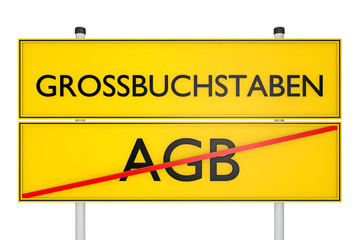 GROSSBUCHSTABEN vs AGB - Verständlichkeit - 3D