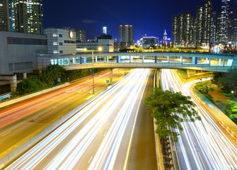 traffic in urban at night