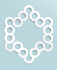 Vector abstract 3d. Lace paper pattern