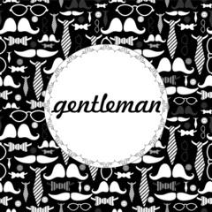 Beautiful card dandy style male fashion