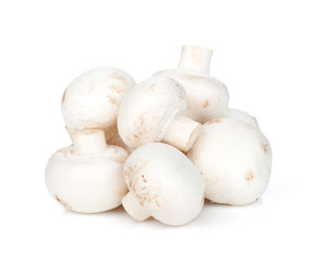 Heap of champignon mushrooms