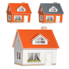 Vector illustration of highly detailed house icon