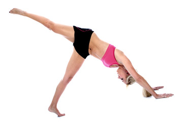 Woman Downward Dog Pilates Position