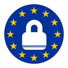 Cadenas dans un drapeau europ&eacute;en