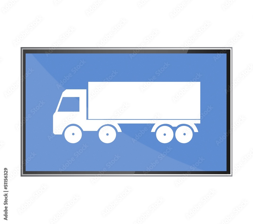 Canvas Prints Camion dans un écran