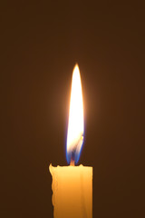 candle lit at night