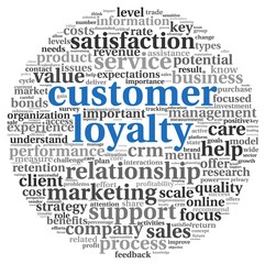 Obraz premium Customer loyalty concept on white