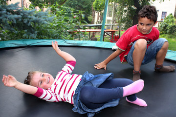 Auf dem Trampolin