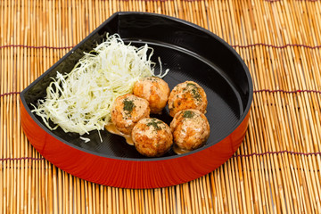 Takoyaki : Meat balls as Japanese style.