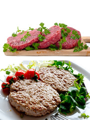 burgers collage