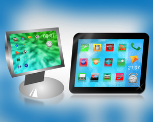 Monitor and tablet
