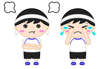 体操服男子 泣く 怒る