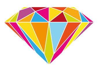 Obraz premium Farbenfroher Diamant